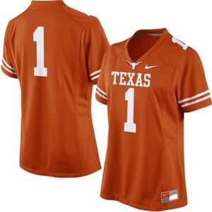 Nike Team No. 1 Texas Longhorns Football Jersey Orange Women’s Size Large